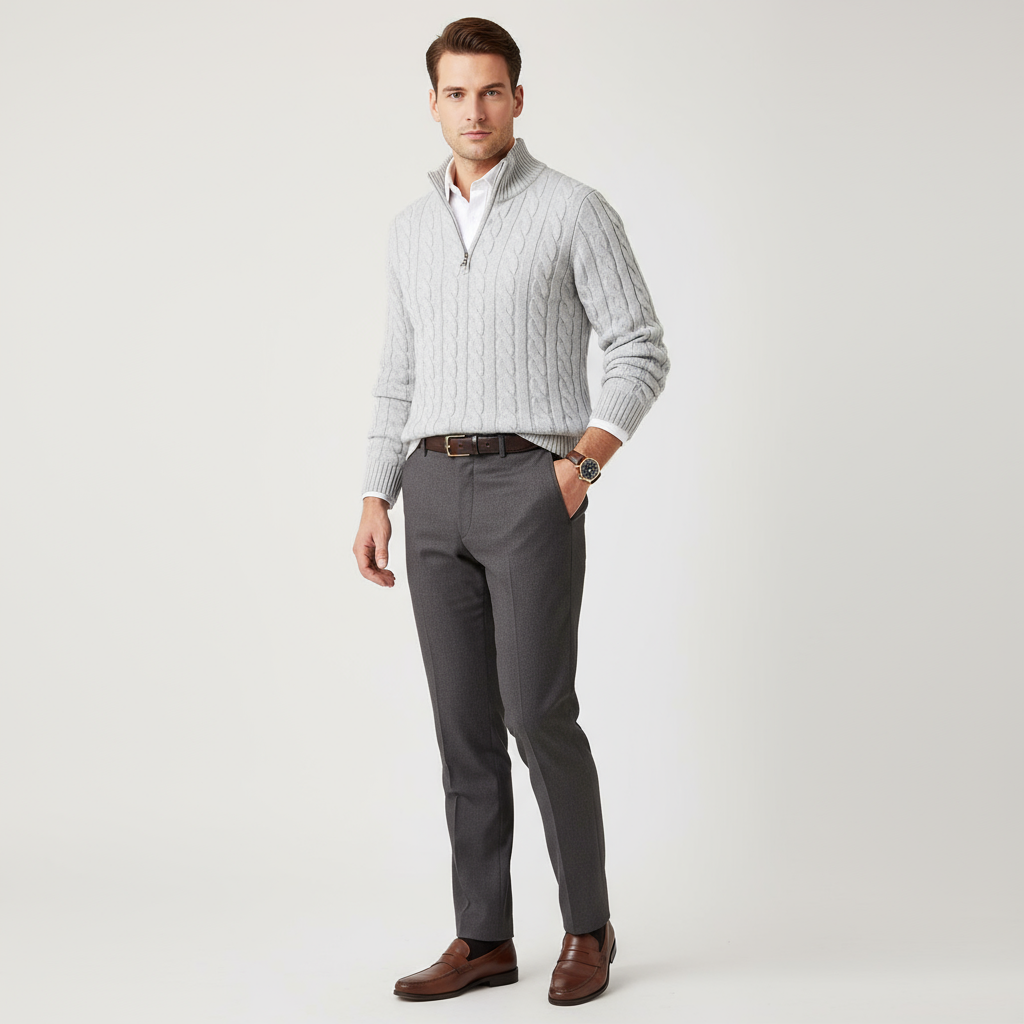 Noah™ | Casual Zip Neck Knit